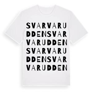 Svarvarudden ordlek t-shirt – ekologisk bomull t-shirt från Pinshirt
