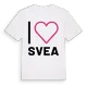 Jag älskar Svea t-shirt stort tryck