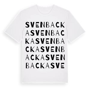 Svenbacka ordlek t-shirt – ekologisk bomull t-shirt från Pinshirt
