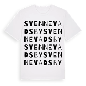 Svennevads by ordlek t-shirt – ekologisk bomull t-shirt från Pinshirt