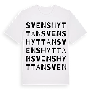 Svenshyttan ordlek t-shirt – ekologisk bomull t-shirt från Pinshirt