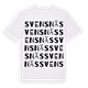 White t-shirt med Svensnäs ordlek t-shirt