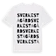 White t-shirt med Sverkesta Gård ordlek t-shirt