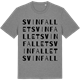 Mid Heather Gray t-shirt med Svinfallet ordlek t-shirt