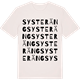 Vintage White t-shirt med Systeräng ordlek t-shirt