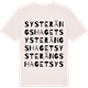 Vintage White t-shirt med Systerängshaget ordlek t-shirt