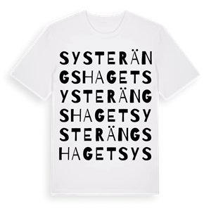 Systerängshaget ordlek t-shirt – ekologisk bomull t-shirt från Pinshirt