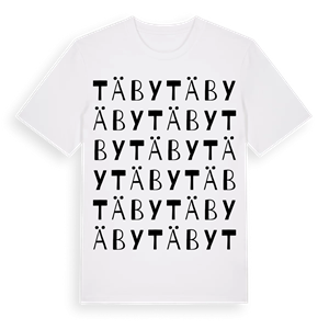Täby ordlek t-shirt – ekologisk bomull t-shirt från Pinshirt