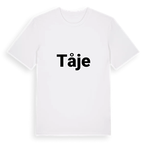 Tåje fetstil t-shirt – ekologisk bomull t-shirt från Pinshirt