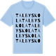 Blue Soul t-shirt med Talby skola ordlek t-shirt
