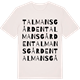 Vintage White t-shirt med Talmansgården ordlek t-shirt