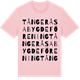 Pink Cotton t-shirt med Tångeråsa bygdeförening ordlek t-shirt