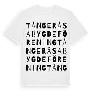 Tångeråsa bygdeförening ordlek t-shirt – ekologisk bomull t-shirt från Pinshirt