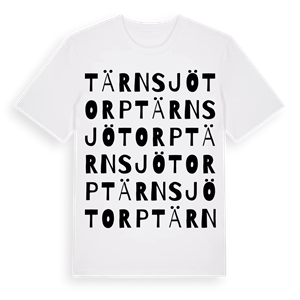Tärnsjötorp ordlek t-shirt – ekologisk bomull t-shirt från Pinshirt