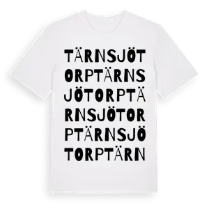Tärnsjötorp ordlek t-shirt – ekologisk bomull t-shirt från Pinshirt