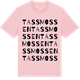 Pink Cotton t-shirt med Tassmossen ordlek t-shirt
