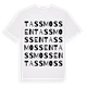 White t-shirt med Tassmossen ordlek t-shirt