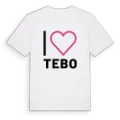 Jag älskar Tebo t-shirt stort tryck