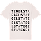 Vintage White t-shirt med Tegelsta ordlek t-shirt