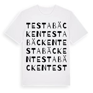Testabäcken ordlek t-shirt – ekologisk bomull t-shirt från Pinshirt