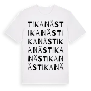 Tikanäs ordlek t-shirt – ekologisk bomull t-shirt från Pinshirt