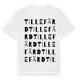 White t-shirt med Tillefärd ordlek t-shirt