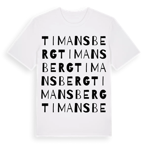 Timansberg ordlek t-shirt – ekologisk bomull t-shirt från Pinshirt