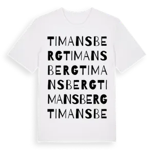Timansberg ordlek t-shirt – ekologisk bomull t-shirt från Pinshirt