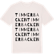 Vintage White t-shirt med Timmerbacken ordlek t-shirt