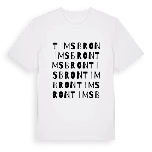 Timsbron ordlek t-shirt – ekologisk bomull t-shirt från PinShirt