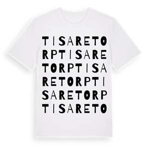 Tisaretorp ordlek t-shirt – ekologisk bomull t-shirt från Pinshirt