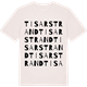 Vintage White t-shirt med Tisarstrand ordlek t-shirt