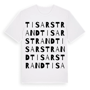 Tisarstrand ordlek t-shirt – ekologisk bomull t-shirt från Pinshirt