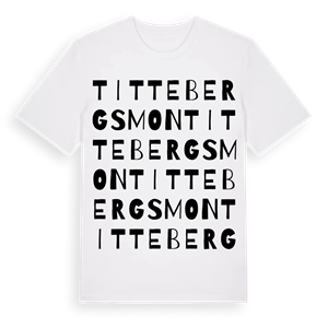 Tittebergsmon ordlek t-shirt – ekologisk bomull t-shirt från Pinshirt
