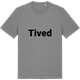 Mid Heather Gray t-shirt med Tived fetstil t-shirt