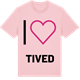 Pink Cotton t-shirt med Jag älskar Tived t-shirt stort tryck