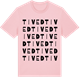 Pink Cotton t-shirt med Tived ordlek t-shirt