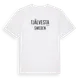 White t-shirt med Tjälvesta i Sverige t-shirt