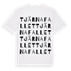 White t-shirt med Tjärnafallet ordlek t-shirt