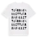 White t-shirt med Tjärnafallet ordlek t-shirt