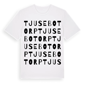 Tjusebotorp ordlek t-shirt – ekologisk bomull t-shirt från Pinshirt
