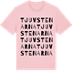 Pink Cotton t-shirt med Tjuvstenarna ordlek t-shirt
