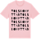 Pink Cotton t-shirt med Tolsbohyttan ordlek t-shirt