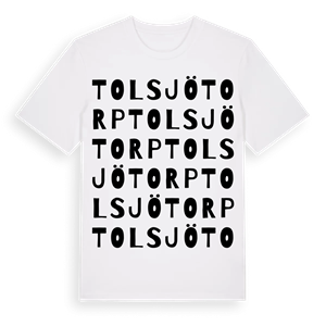 Tolsjötorp ordlek t-shirt – ekologisk bomull t-shirt från Pinshirt