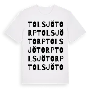 Tolsjötorp ordlek t-shirt – ekologisk bomull t-shirt från Pinshirt