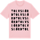 Pink Cotton t-shirt med Tolvsbörd ordlek t-shirt