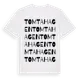 White t-shirt med Tomtahagen ordlek t-shirt