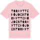 Pink Cotton t-shirt med Torhyttehöjden ordlek t-shirt