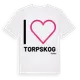 White t-shirt med Jag älskar Torpskog t-shirt stort tryck