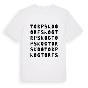 Torpskog ordlek t-shirt – ekologisk bomull t-shirt från PinShirt